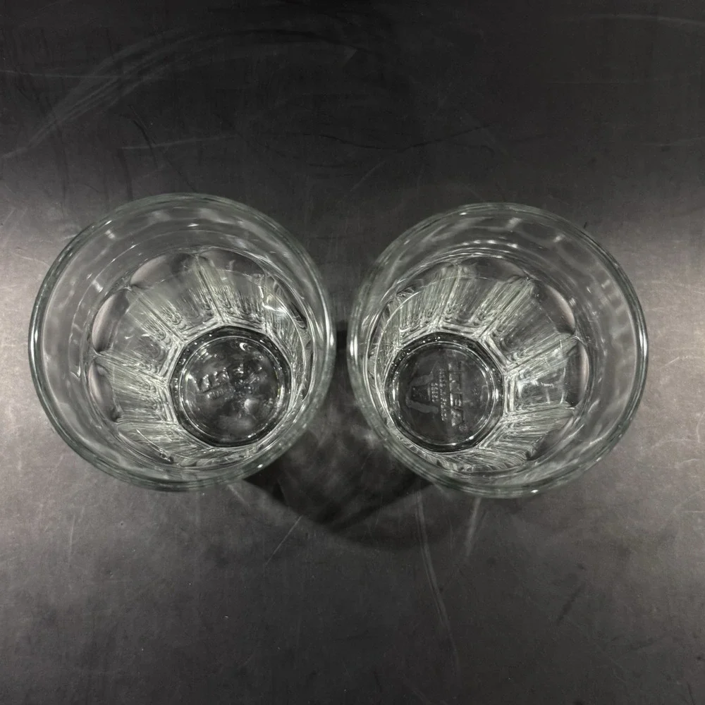 Ikea 12oz Pokal Clear Panel Glass Drinking Tumbler Pair Item No‎ 22950 France